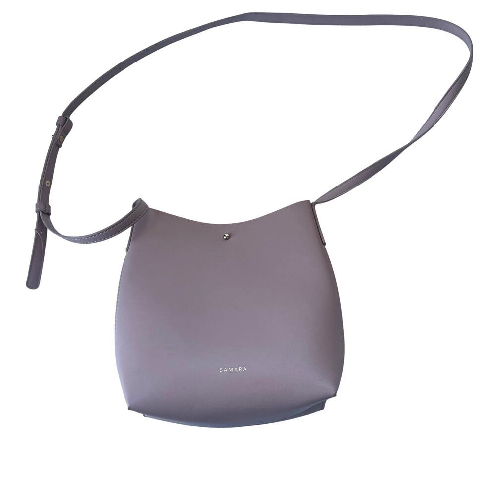 SAMARA Blush Pink Purse Crossbody Bucket Bag Adjustable Strap Soft Girl Anthro